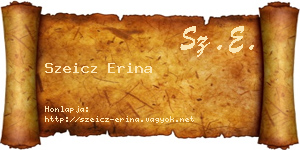 Szeicz Erina névjegykártya